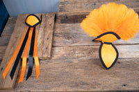 October Midnight - Feathered Mini Headdress and Tail Fascinator for Mini Horse