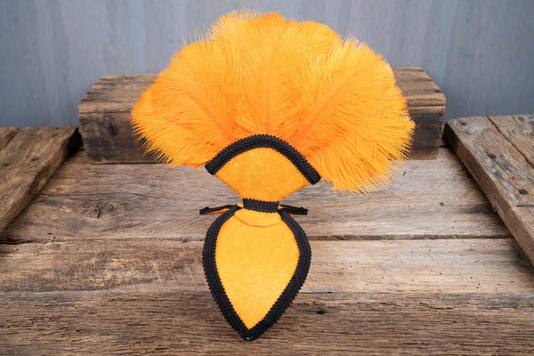 October Midnight - Feathered Mini Headdress and Tail Fascinator for Mini Horse