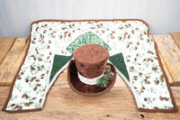 Pinecone Cabaret - Costume with Top Hat and Emerald Tuxedo Vest for Mini Horse