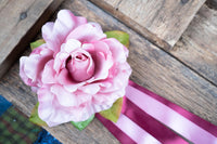 Rose Blush - Set of Four Easy Clip Flower Fascinators