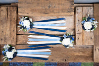 Midnight Pearls - Set of Four Easy Clip Flower Fascinators
