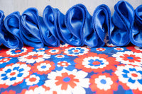 Rockets and Ruffles - Fancy Derby Set with Hat, Ruffled Shawl and Tail Fascinator
