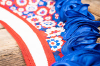 Rockets and Ruffles - Fancy Derby Set with Hat, Ruffled Shawl and Tail Fascinator