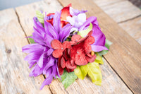 Berrywine Blossom - Set of Four Easy Clip Flower Fascinators