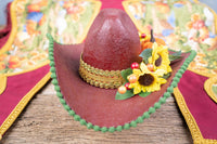 Farm Friendly Wrangler - Fancy Cowboy Set with Hat, Fringed Shawl and Tail Fascinator