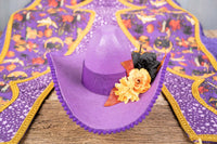 Hi Ho Hocus Pocus - Fancy Cowboy Set with Hat, Fringed Shawl and Tail Fascinator