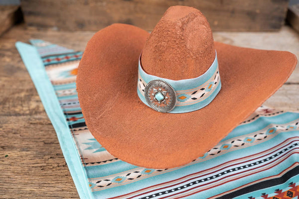 Blue Canyon Drifter - Navajo Cowboy Hat and Bandana for Mini Horse