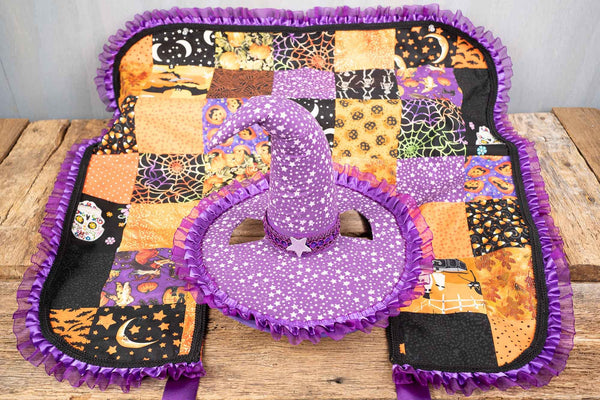 Spellbound Stars -  Witch Outfit with hat and cape for Mini Horse
