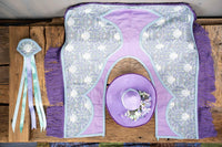 She Sells Seashells on the Seashore - Fancy Cowboy Set with Hat, Fringed Shawl and Tail Fascinator