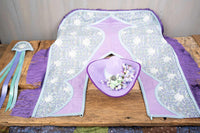 She Sells Seashells on the Seashore - Fancy Cowboy Set with Hat, Fringed Shawl and Tail Fascinator