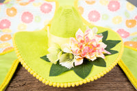 Citrus and Sunshine - Fancy Cowboy Set with Hat, Fringed Shawl and Tail Fascinator