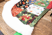 Perfect Patchwork Santa - Costume with Santa Hat and Patchwork Cape for Mini Horse