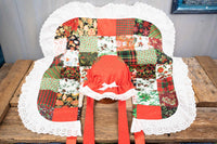 Mrs Claus a' Quilting - Costume with holiday bonnet and Patchwork Cape for Mini Horse