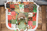 Mrs Claus' Patchwork Parade - Costume with holiday bonnet and Patchwork Cape for Mini Horse