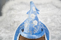 Snowfall Serenade - Costume with Embroidered Elf Hat and Christmas Cape for Mini Horse