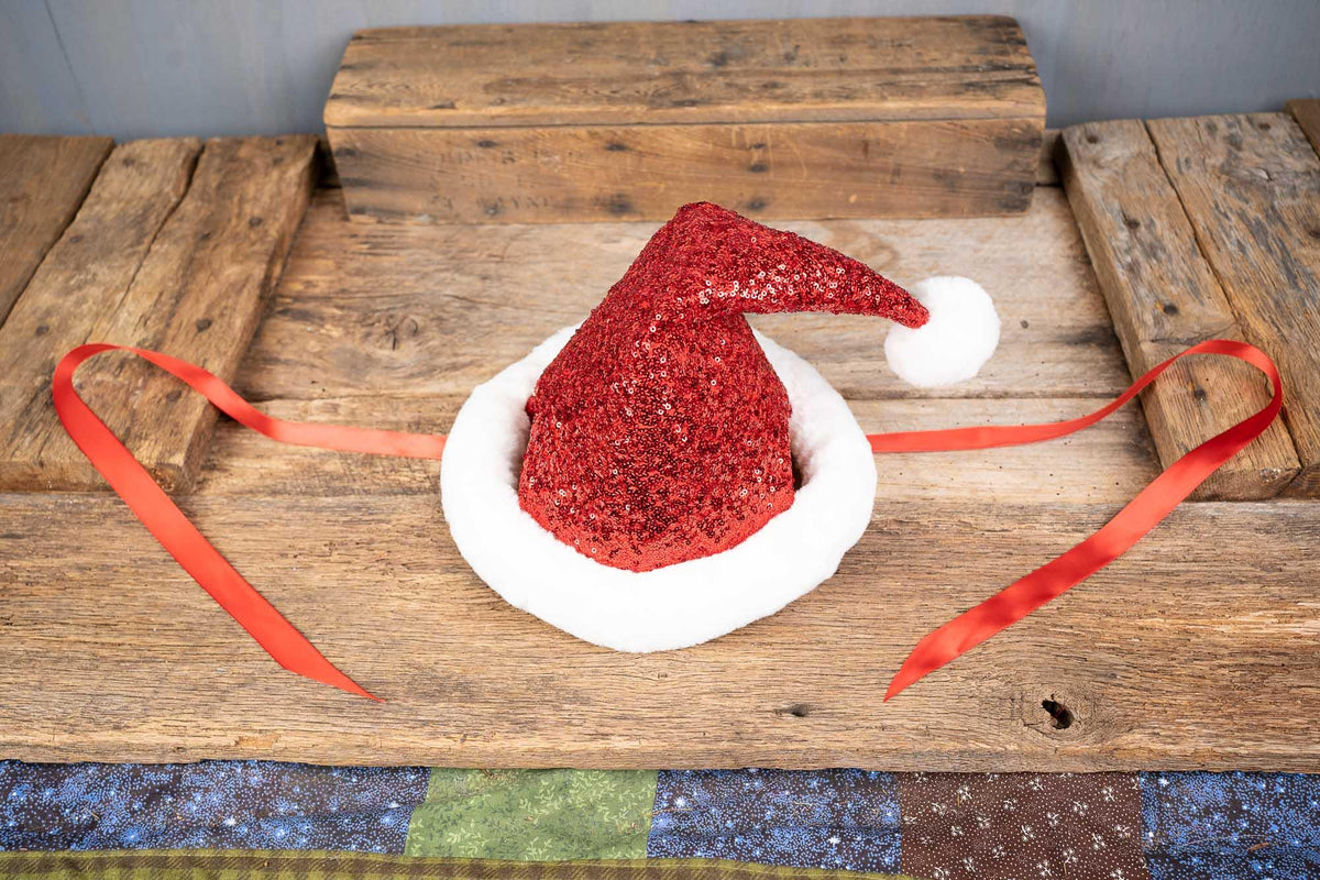 Cherry Sparkle Santa - Christmas Hat for Miniature Horse