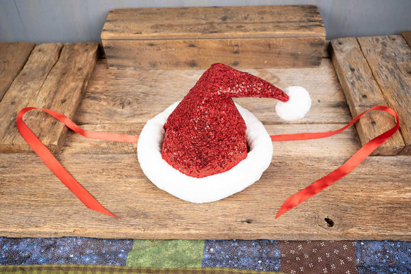 Cherry Sparkle Santa - Christmas Hat for Miniature Horse