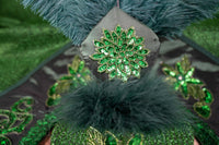 Glittering Grove - Feathered Headdress, Cape and Tail Fascinator for Mini Horse