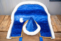 Sapphire Santa - Hat and Velvet Embroidered Cape for Mini Horse