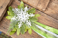 Snowflake and Spruce - Set of Four Easy Clip Fascinators with ribbons