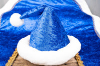 Sapphire Santa - Hat and Velvet Embroidered Cape for Mini Horse