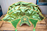 Evergreen, Gold and Glory - Costume with Snowflake Head Piece and Christmas Cape for Mini Horse