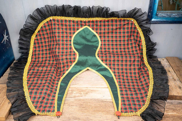 Heart and Hearth - Holiday Costume with Classic Bonnet, Cape and tail fascinator for Mini Horse