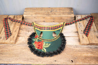 Heart and Hearth - Holiday Costume with Classic Bonnet, Cape and tail fascinator for Mini Horse