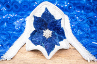 Cobalt Christmas - Costume with Snowflake Head Piece and Cape for Mini Horse