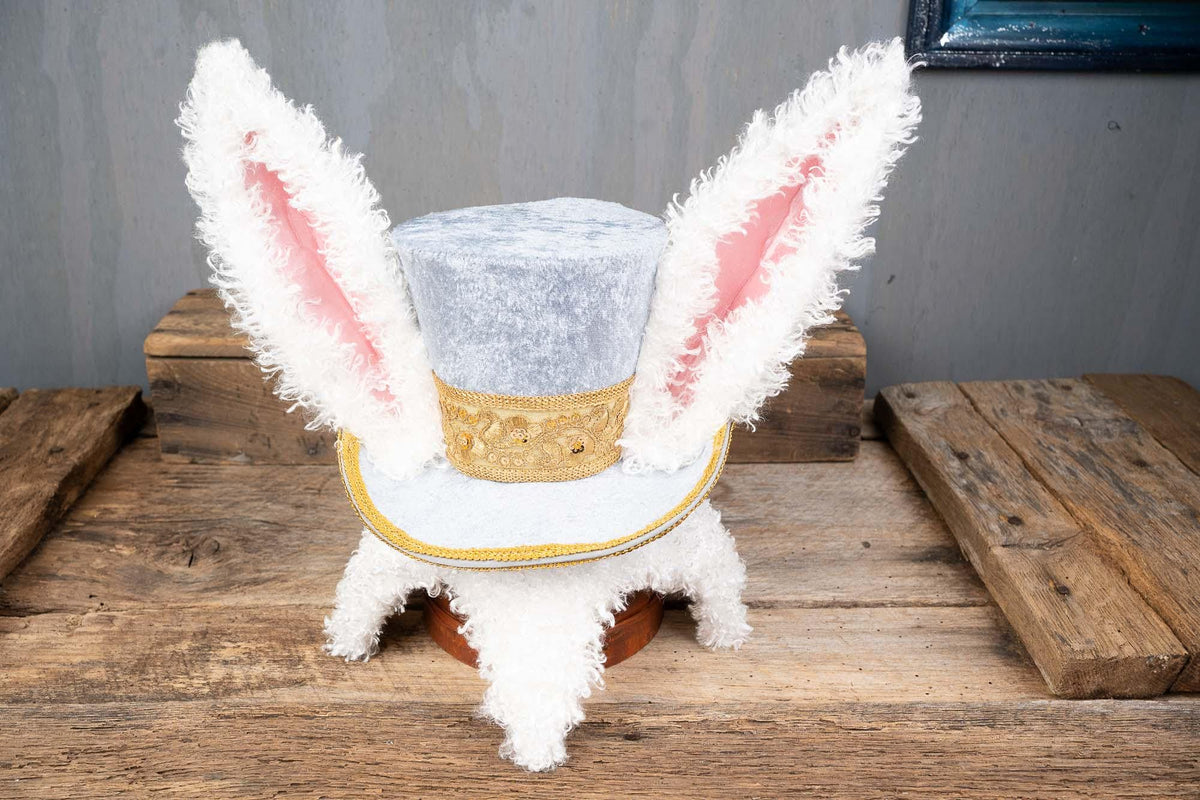 Celestial Cottontail Crown - Top Hat with Bunny Ears for Mini Horse