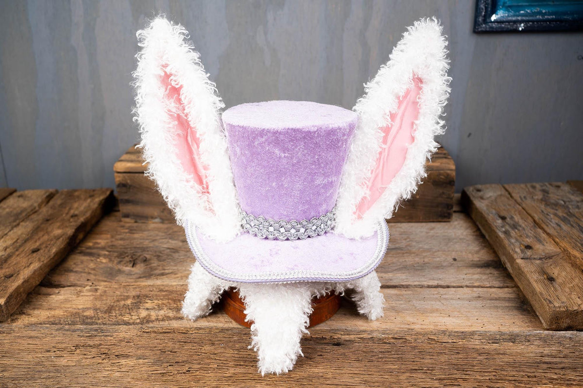 Lavender Moonbeam Topper - Top Hat with Bunny Ears for Mini Horse