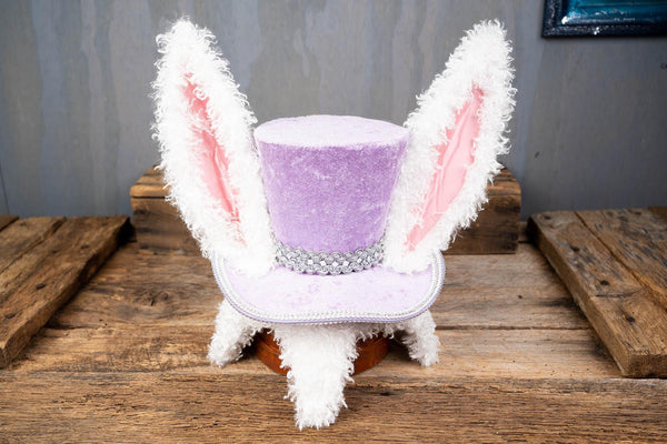 Lavender Moonbeam Topper - Top Hat with Bunny Ears for Mini Horse