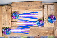 Dusk and Denim - Set of Four Easy Clip Flower Fascinators