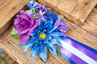 Dusk and Denim - Set of Four Easy Clip Flower Fascinators