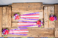 Mulberry Twilight - Set of Four Easy Clip Flower Fascinators