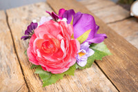 Mulberry Twilight - Set of Four Easy Clip Flower Fascinators
