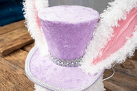 Lavender Moonbeam Topper - Top Hat with Bunny Ears for Mini Horse