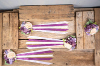 Evening Garden  - Set of Four Easy Clip Flower Fascinators