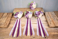 Evening Garden  - Set of Four Easy Clip Flower Fascinators