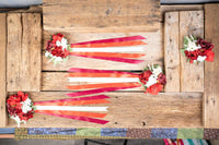 Snowkissed Cherry  - Set of Four Easy Clip Flower Fascinators