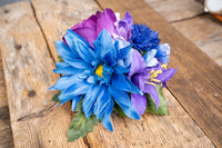 Dusk and Denim - Set of Four Easy Clip Flower Fascinators