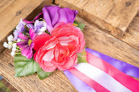 Mulberry Twilight - Set of Four Easy Clip Flower Fascinators
