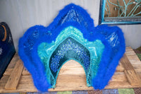 Peacock Paradiso - Feathered Headdress and Cape for Mini Horse