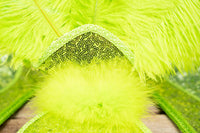 Margarita Glitterati - Feathered Headdress, Cape and Tail Fascinator for Mini Horse
