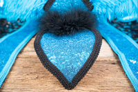 Blue Laguna - Feathered Headdress, Cape and Tail Fascinator for Mini Horse