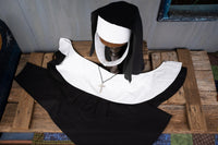 Mini Superior - Religious Costume with Nun Wimple, Habit and cross for Mini Horse