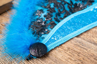 Blue Laguna - Feathered Headdress, Cape and Tail Fascinator for Mini Horse