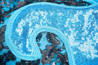 Blue Laguna - Feathered Headdress, Cape and Tail Fascinator for Mini Horse
