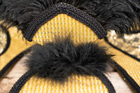 Midnight Sun - Feathered Headdress, Cape and Tail Fascinator for Mini Horse