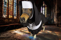 Mini Superior - Religious Costume with Nun Wimple, Habit and cross for Mini Horse
